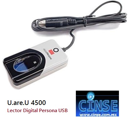 U.are.U 4500 Lectora de Huella USB Compacto www.cinse.com.mx CINSE