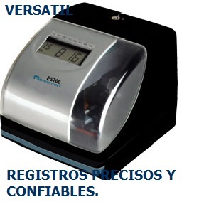 CINSE www.cinse.com.mx ES 700 Acroprint ES 700 ACROPRINT, estmpador de documentos y chacador, imprime hora y fecha en automático, 4 Idiomas en Mensajes. www.cinse.com.mx